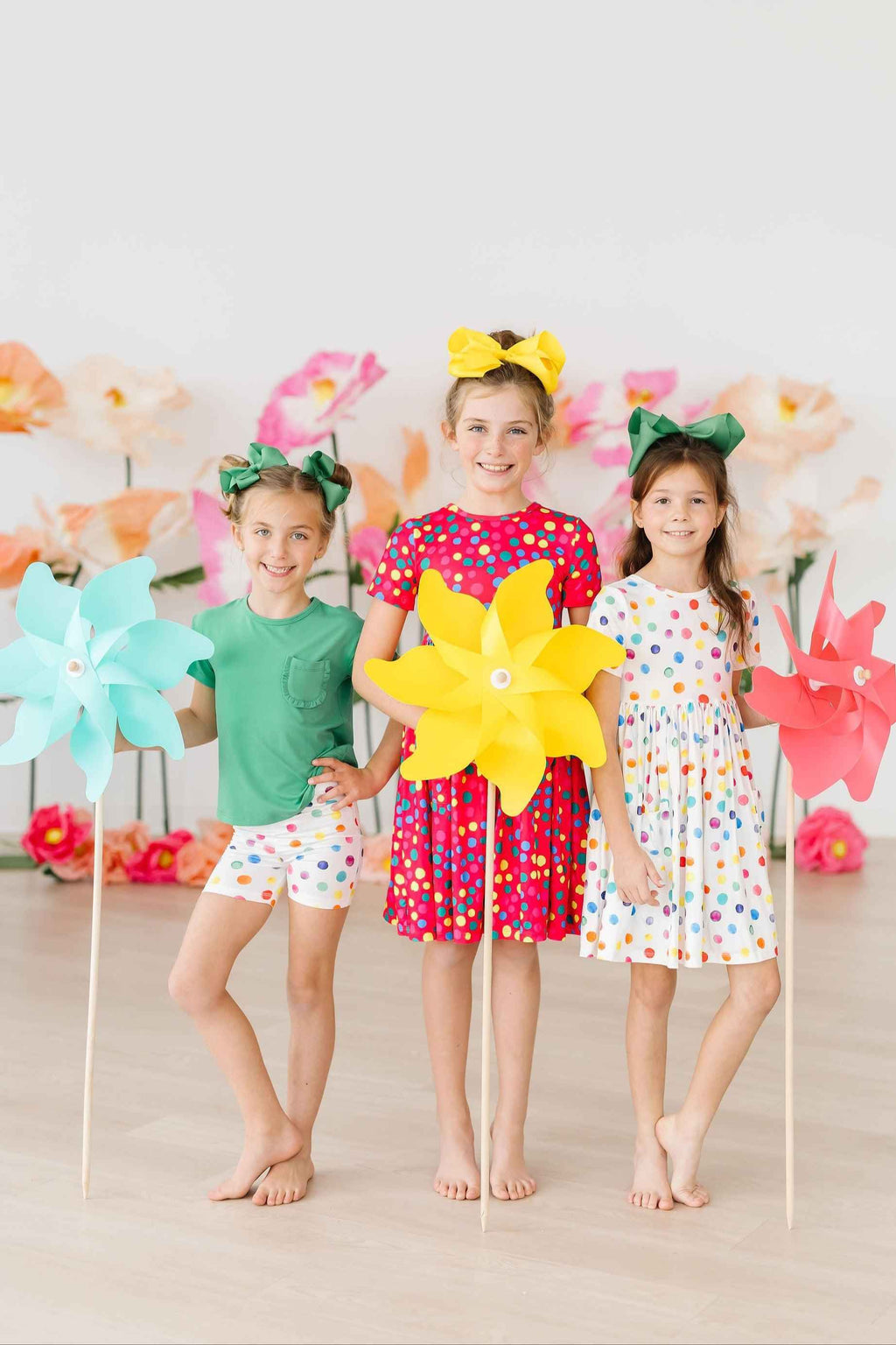 Colorful Dots Twirl Shorts