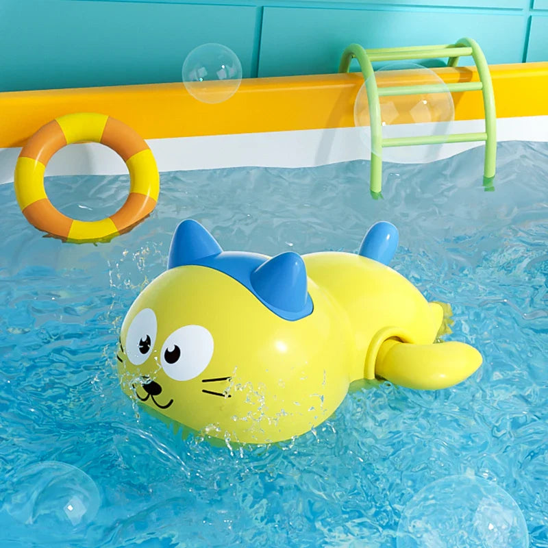 Baby Bath Toys Kids Swimming Clockwork Dolls Play Water Fun Bathing Cute Funny Children Bathroom Shower Bathtub Animals Toy