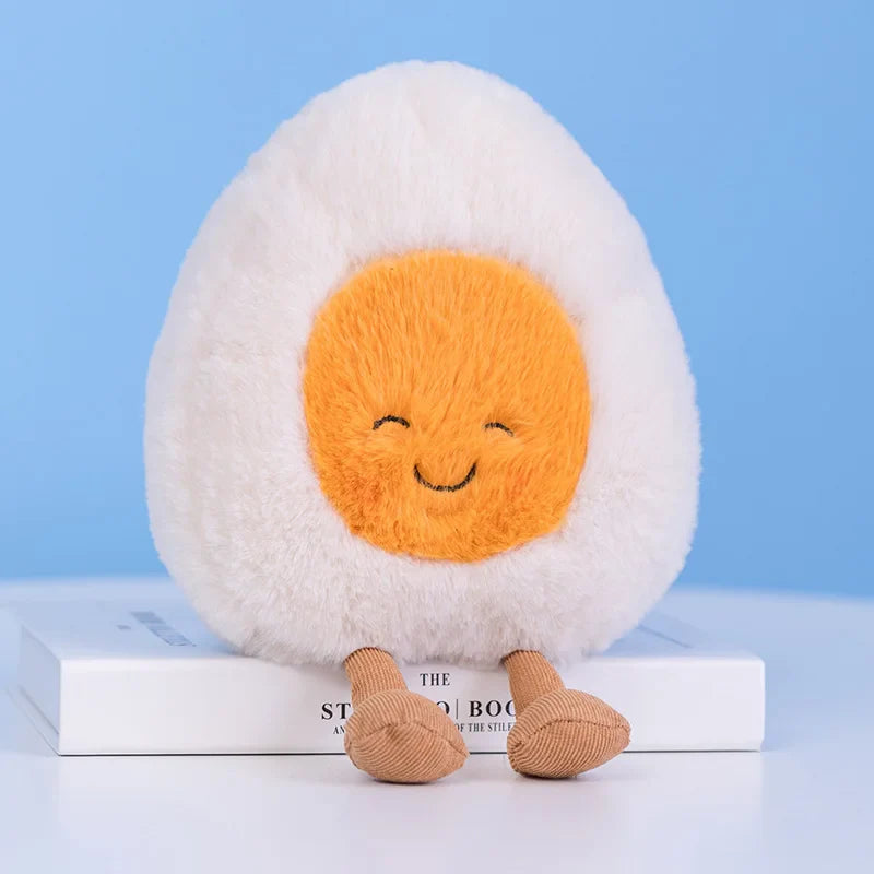Cute Cartoon Egg & Toast Plush Toy – Breakfast Expression Stuffed Doll Pillow | Soft Baby Comfort Toy & Christmas Gift